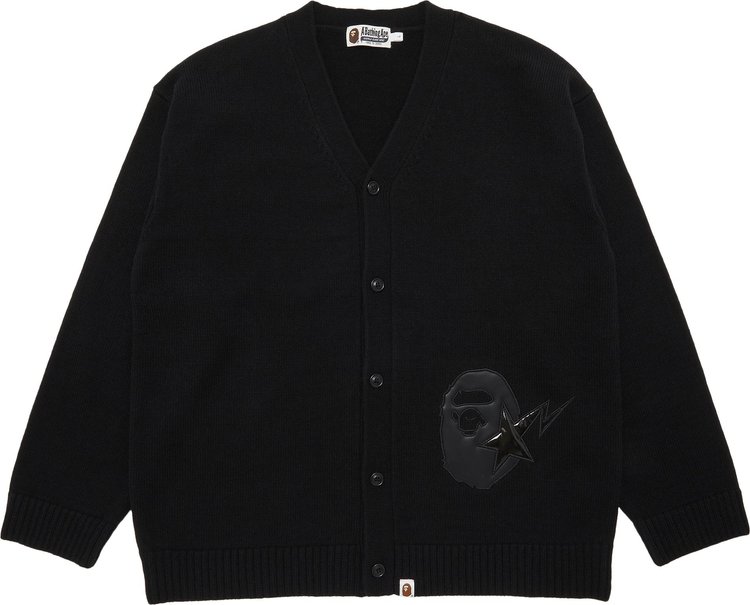 GOAT Exclusive BAPE Knit College Cardigan Black