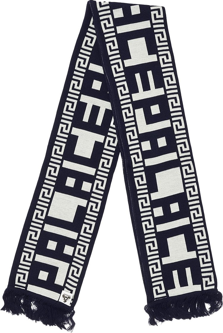 Palace Major Fret Scarf 'Navy/Cream'