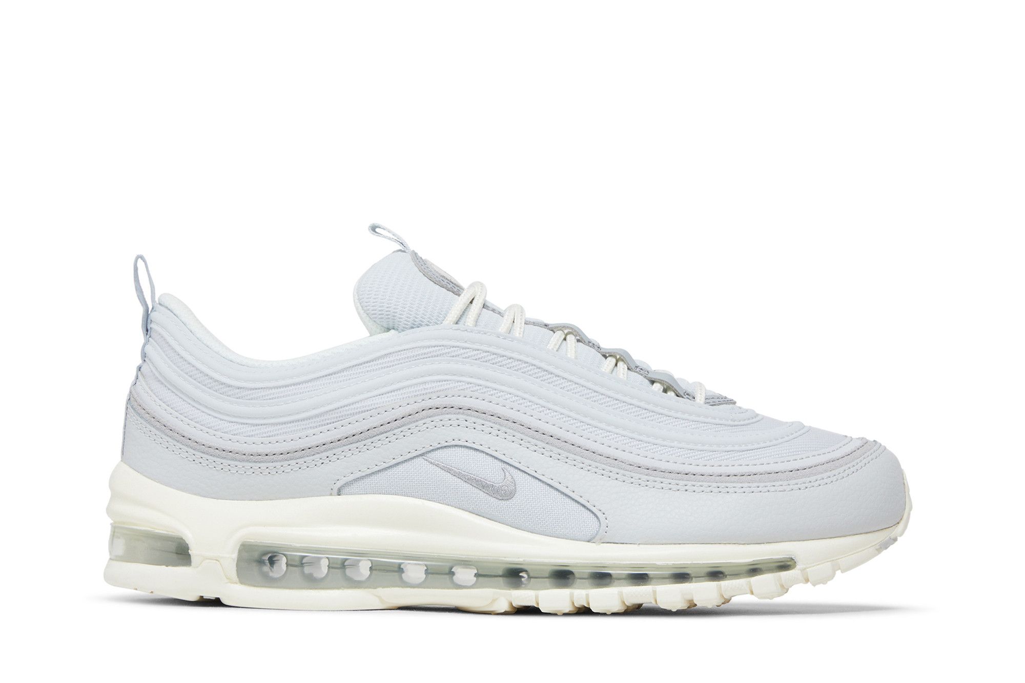 White and store grey nike 97