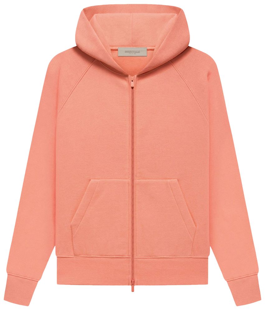 Buy Fear of God Essentials Full Zip Hoodie 'Coral' - 785SU222032K | GOAT