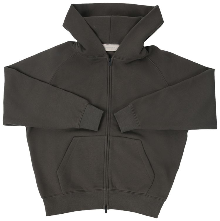 Fear of God Essentials Kids Fullzip Hoodie Off Black