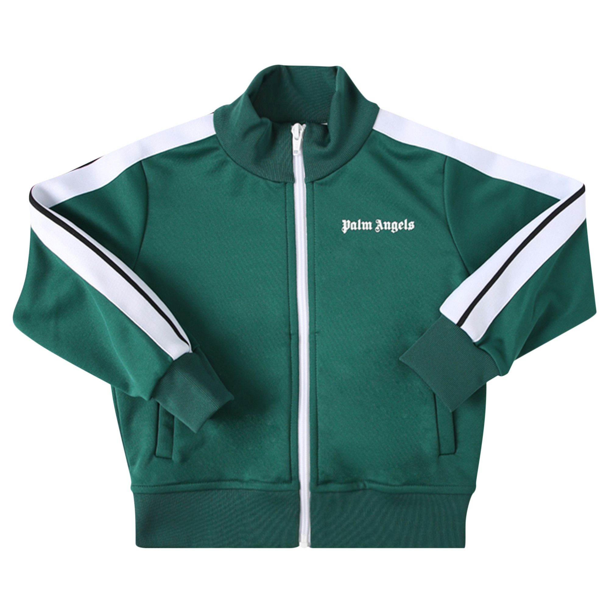 Buy Palm Angels Kids Track Jacket 'Green/White