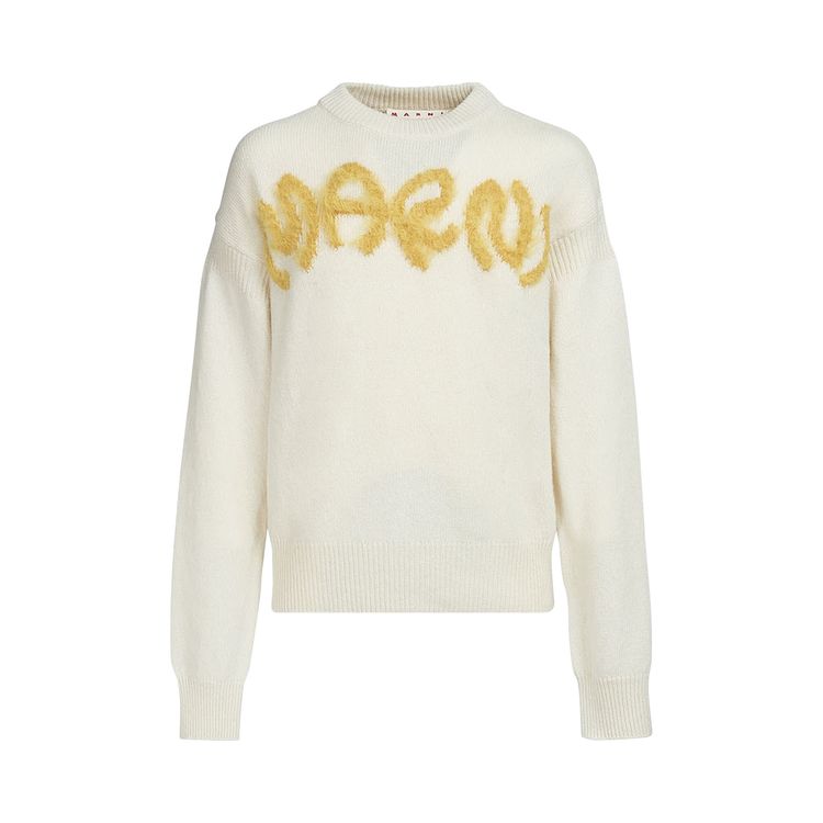 Marni Roundneck Sweater Stone White