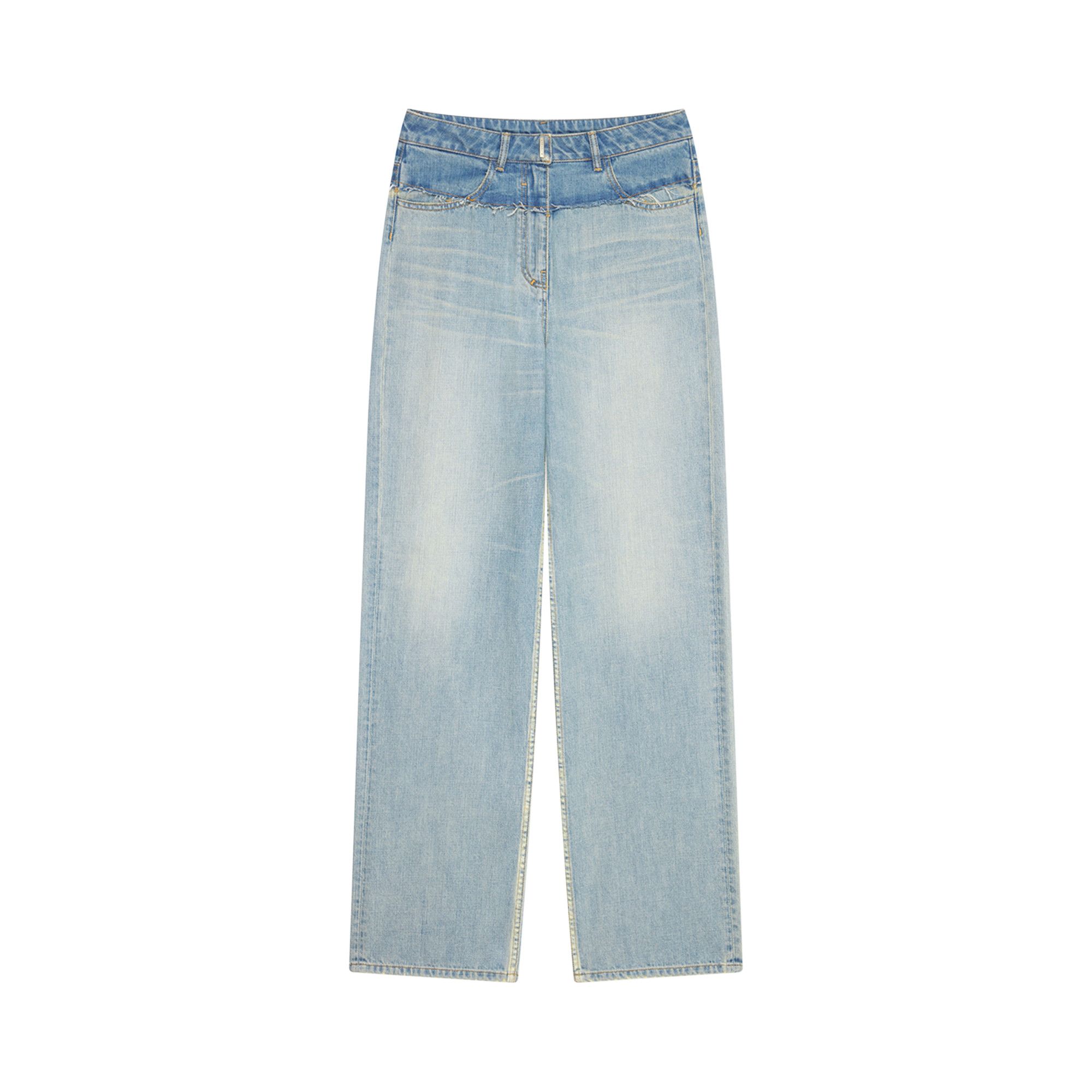 デニム・ジーパン GIVENCHY FW23 OVERSIZE JEANS (BW50WG50WD 451) Buy Givenchy Oversized Mixed Denim Jeans 'Pale Blue
