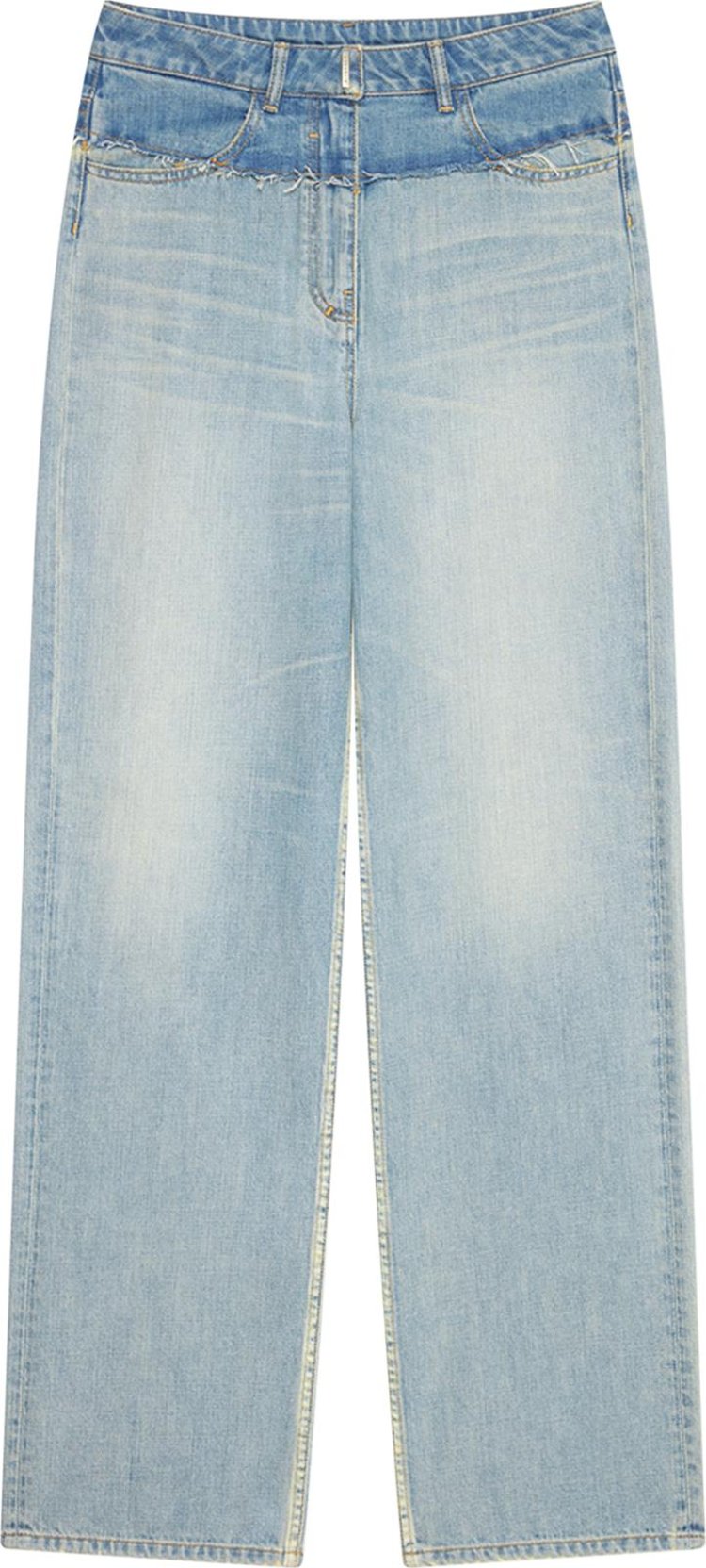 Givenchy Oversized Mixed Denim Jeans 'Pale Blue'