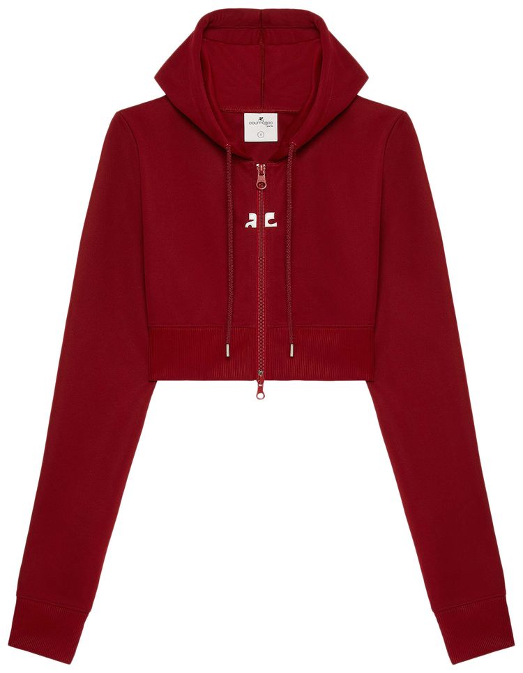 Courreges Tracksuit Interlock Cropped Jacket Red
