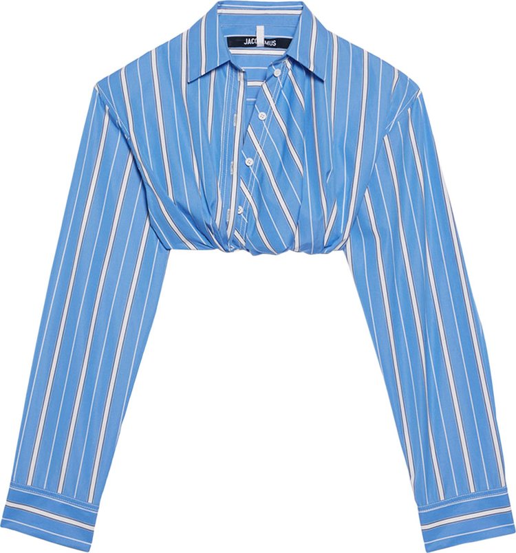 Jacquemus La Chemise Bahia Courte Shirt 'Blue Stripes'