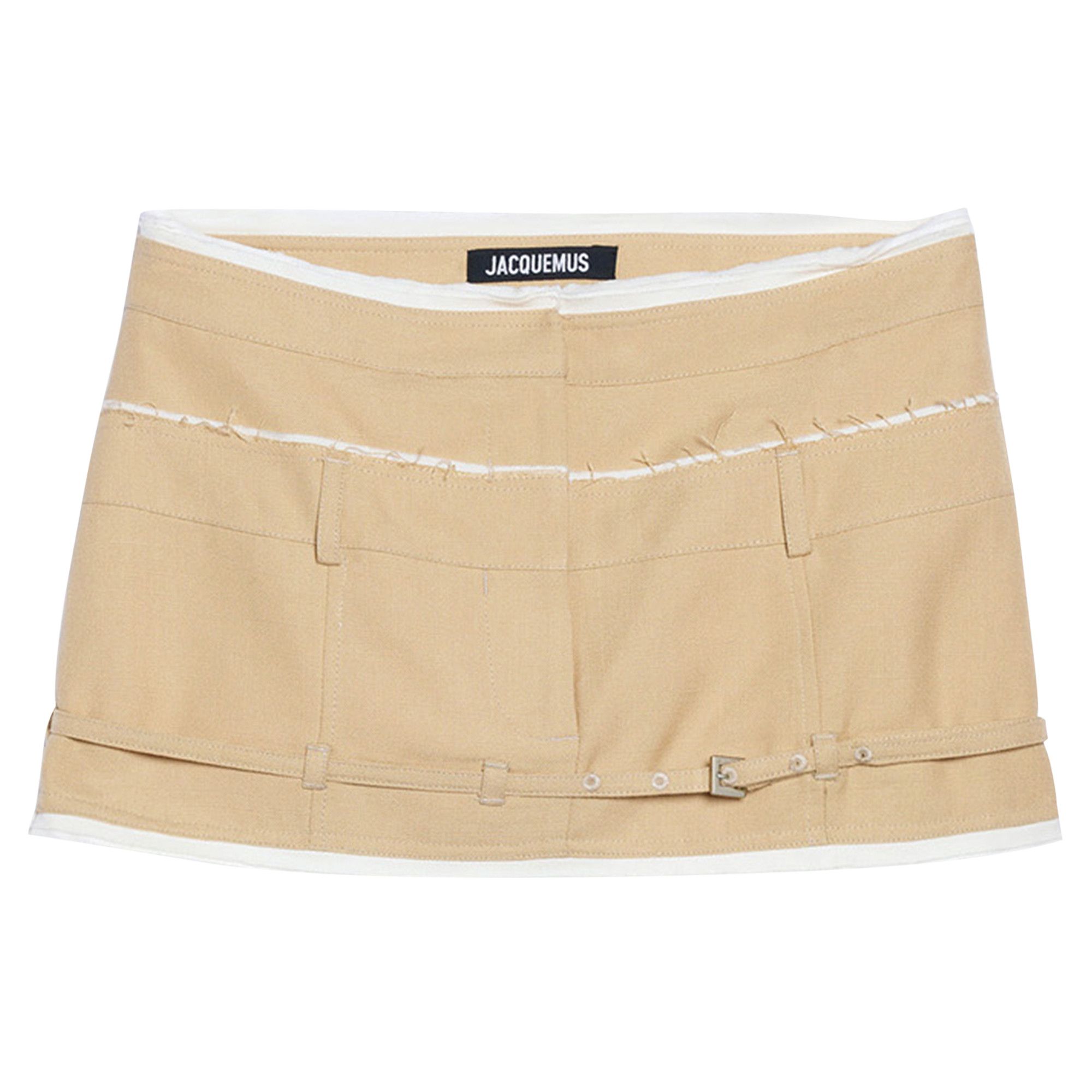Buy Jacquemus La Jupe Caraco Mini Skirt Beige 233SK033 1359