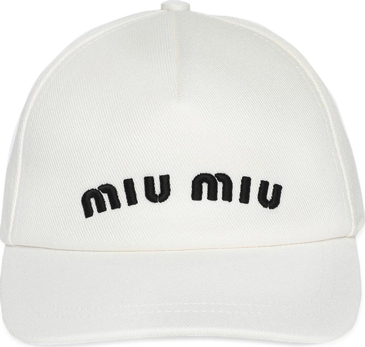 Miu Miu Drill Baseball Cap 'White/Black'