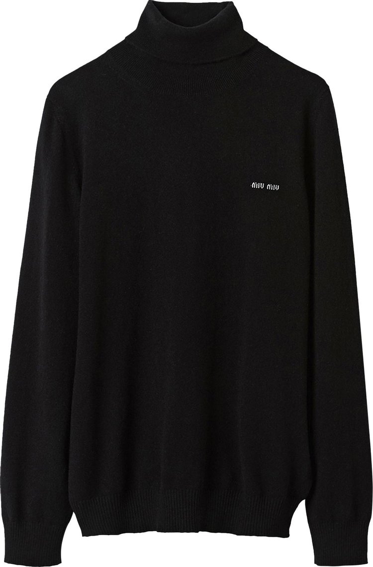 Miu Miu Cashmere Turtleneck Sweater 'Black'