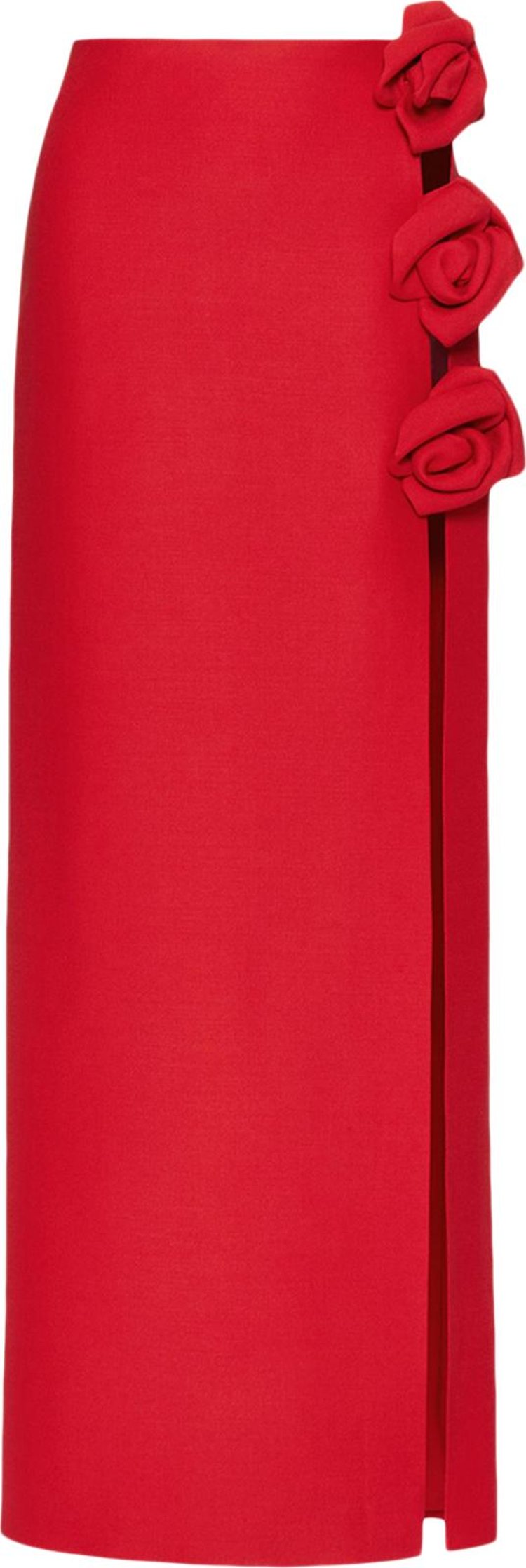 Valentino Rose Crepe Maxi Skirt 'Rosso'