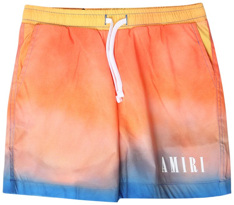 Amiri Kids Gradient Effect Slouchy Logo Shorts Multicolor