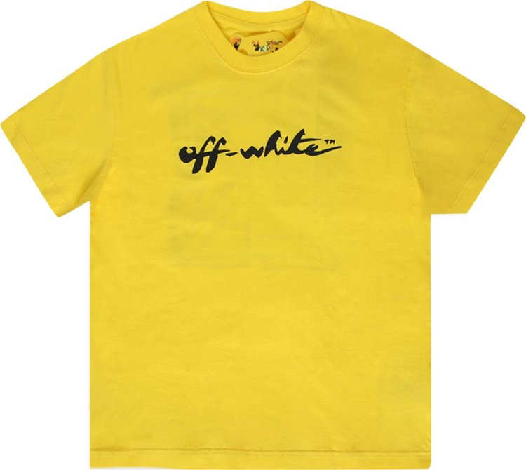 Off-White Kids Logo Print Short-Sleeve T-Shirt 'Yellow/Black'