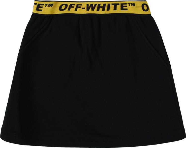 Off White Kids Logo Industrial Sweatskirt BlackYellow