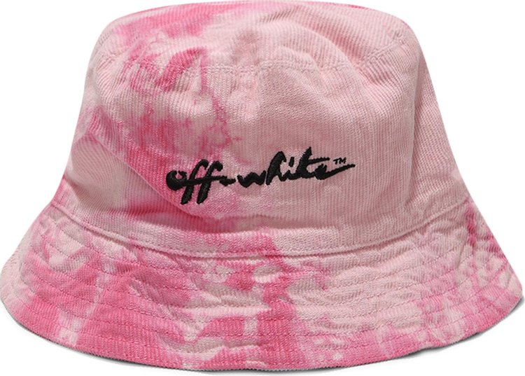 Off White Kids Velvet Tie Dye Bucket Hat PinkBlack