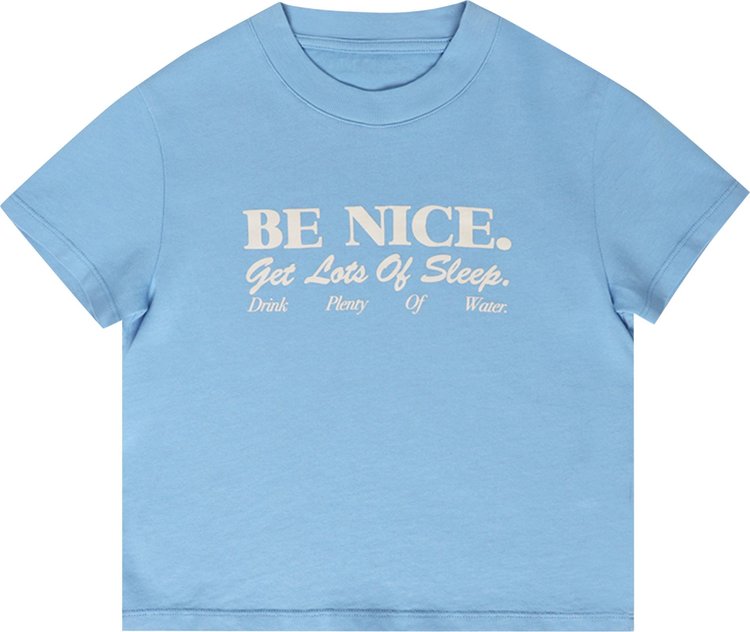 Sporty & Rich Kids Be Nice T-Shirt 'Periwinkle/Cream'