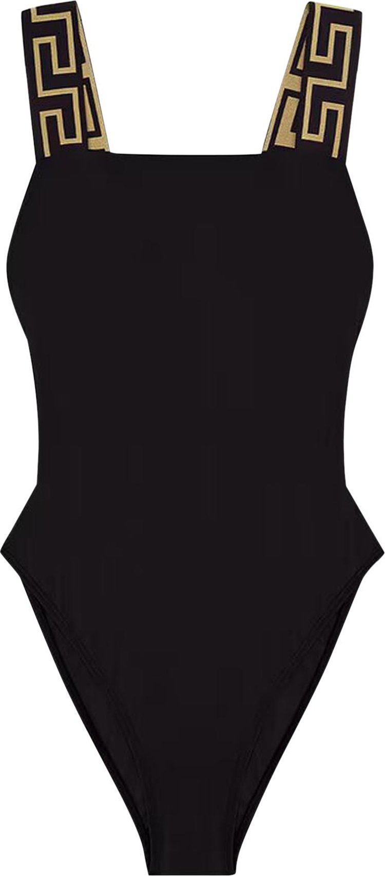 Versace Greca Border One Piece Swimsuit 'Black'