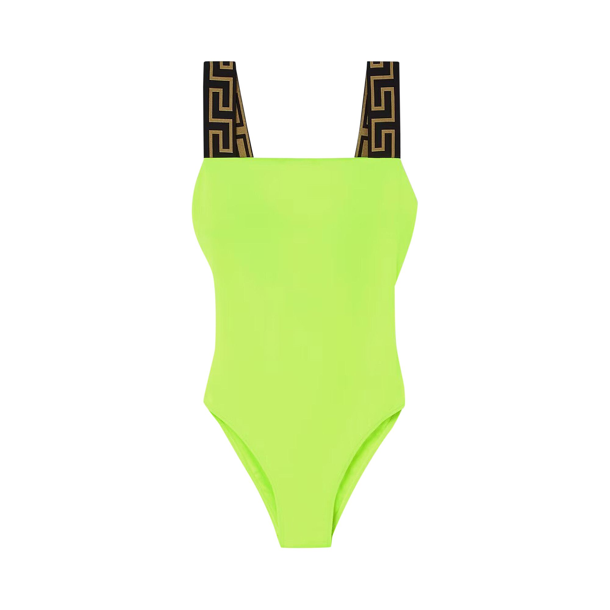VERSACE｜ (Greca Border One-Piece Swimsuit (ABD01098 1A1 Greca Border One-Piece Swimsuit Pink,Purple | VERSACE US