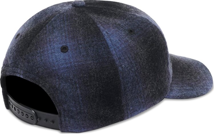 Noah Shadow Plaid 5 Panel Hat Blue