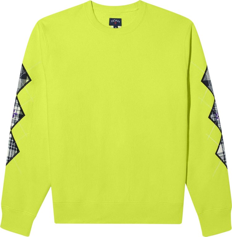 Noah Argyle Appliqué Sweatshirt 'Lime'