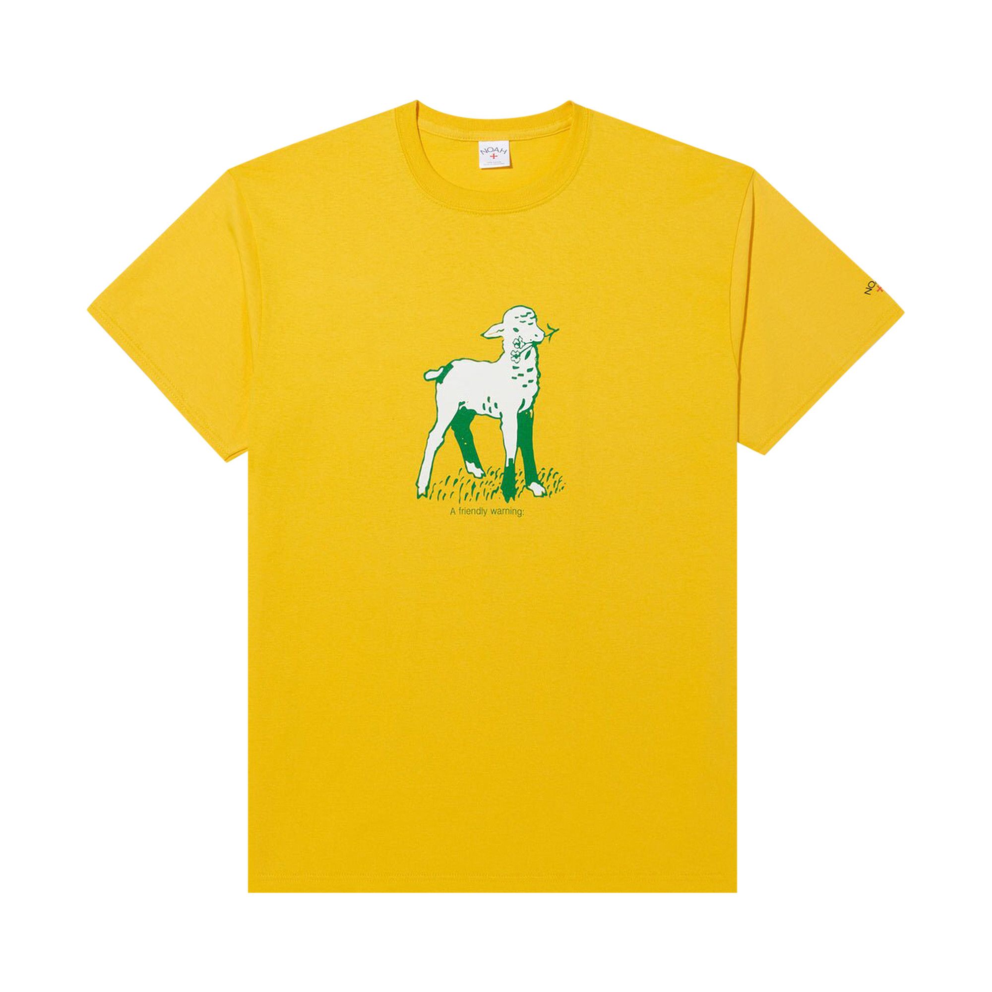 Buy Noah Friendly Warning T-Shirt 'Lemon Yellow' - T150FW23 LEMO