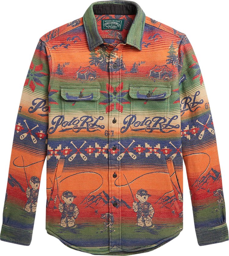Buy Polo Ralph Lauren Flannel Work Shirt 'Fishing Bear Scenic' -  710916772001 FISH
