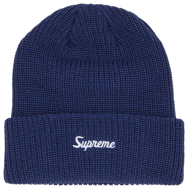 Supreme Loose Gauge Beanie Dark Blue