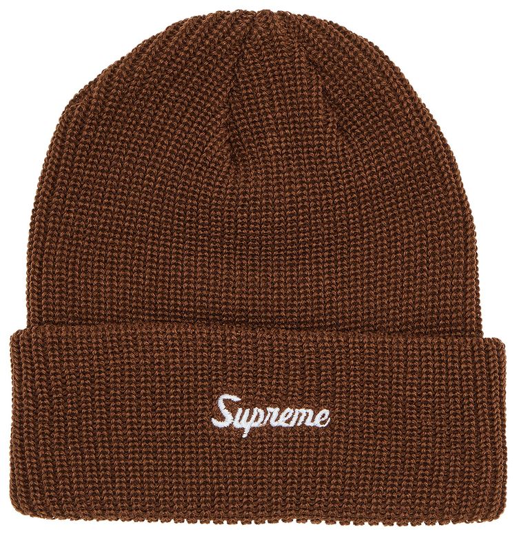 Supreme Loose Gauge Beanie Brown