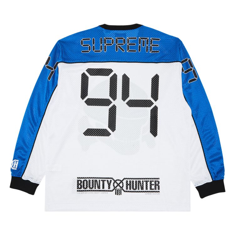 Supreme x Bounty Hunter Mesh Moto Jersey White