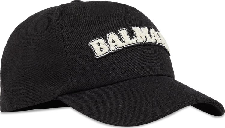 Balmain Embroidered Cap BlackIvory