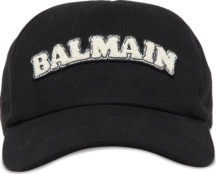 Balmain Embroidered Cap 'Black/Ivory'