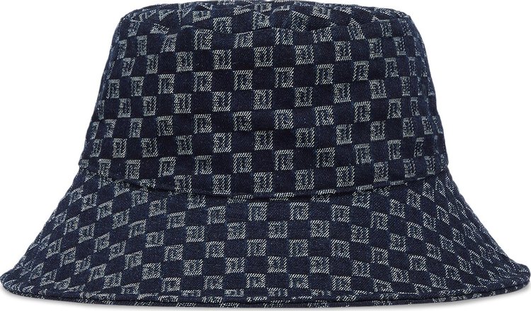 Balmain Mini Monogram Jacquard Bucket Hat 'Blue'