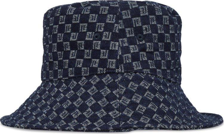 Balmain Mini Monogram Jacquard Bucket Hat Blue