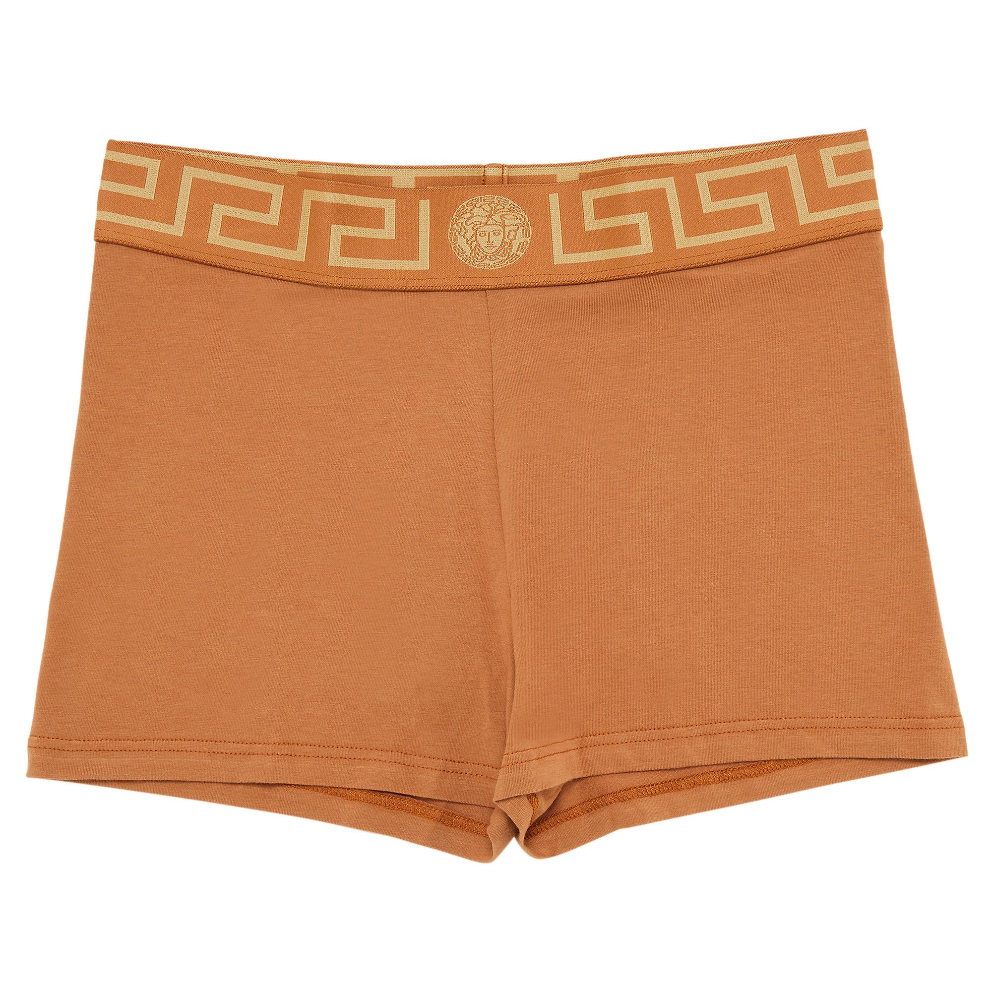 Buy Versace Greca Border Trunks Caramel 1008599 A232741 1NA60