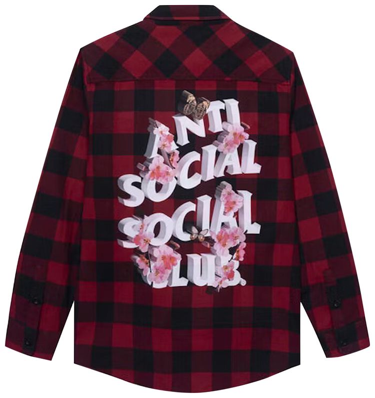Anti Social Social Club Happiest Place On Earth Flannel Red