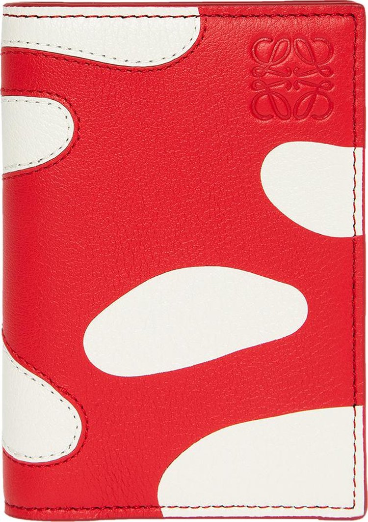 Loewe Mushroom Bifold Card Holder 'Dark Red'