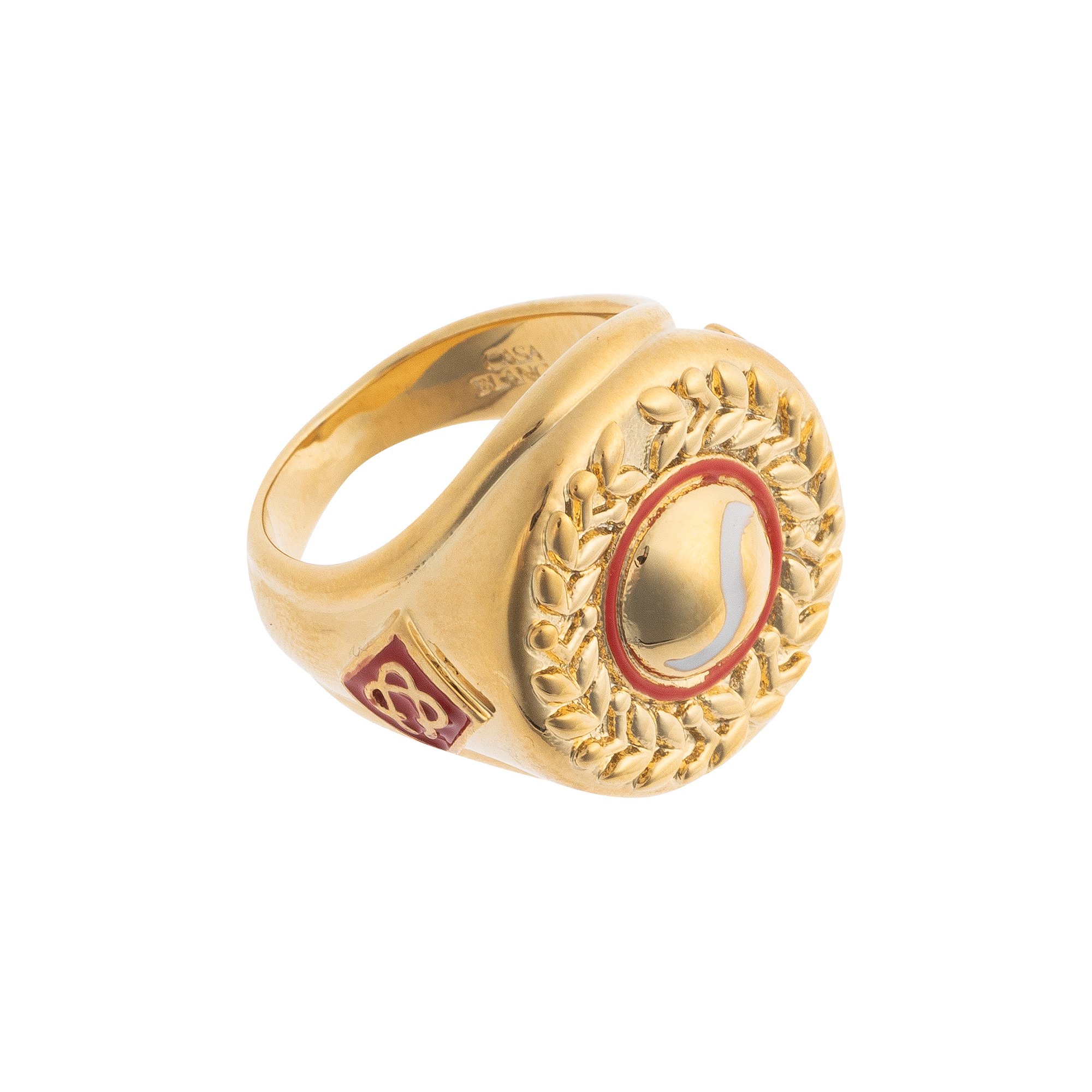 Buy Casablanca Sports Medallion Ring 'Gold/Multicolor' - AF23 JW