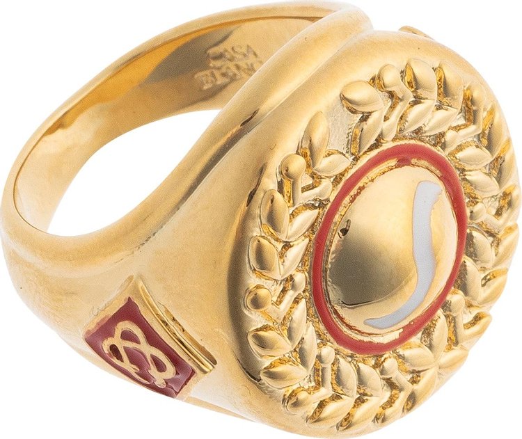 Casablanca Sports Medallion Ring 'Gold/Multicolor'