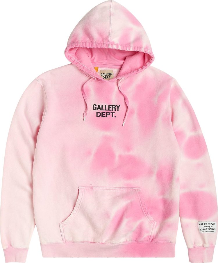 Gallery Dept. Sunfaded Centered Logo Hoodie 'Pink'