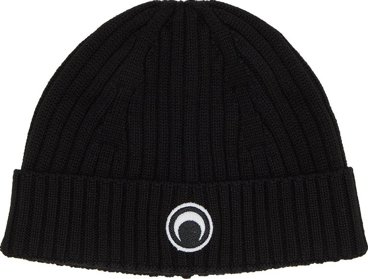 Marine Serre Mulesing Free Rib Beanie Black