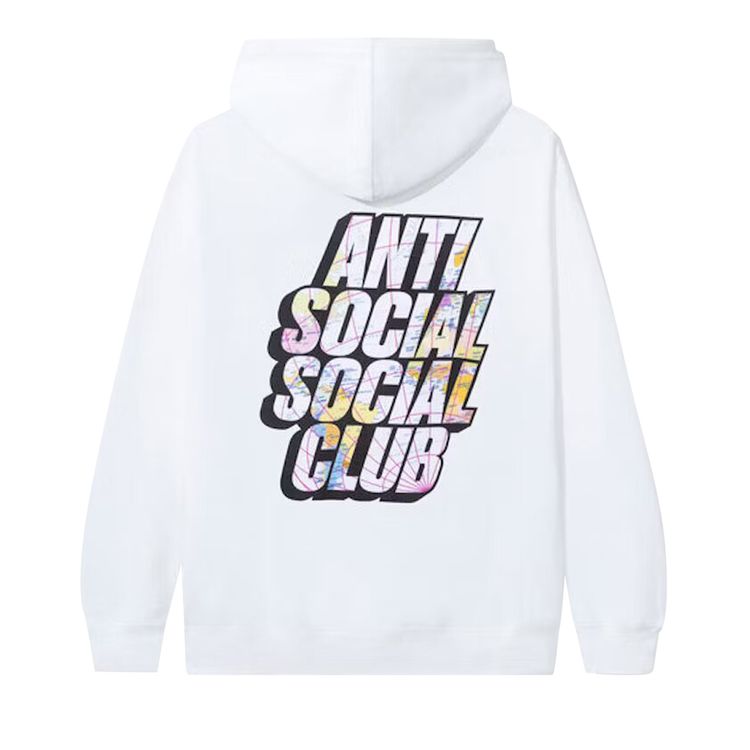 Anti Social Social Club Drop A Pin Hoodie White