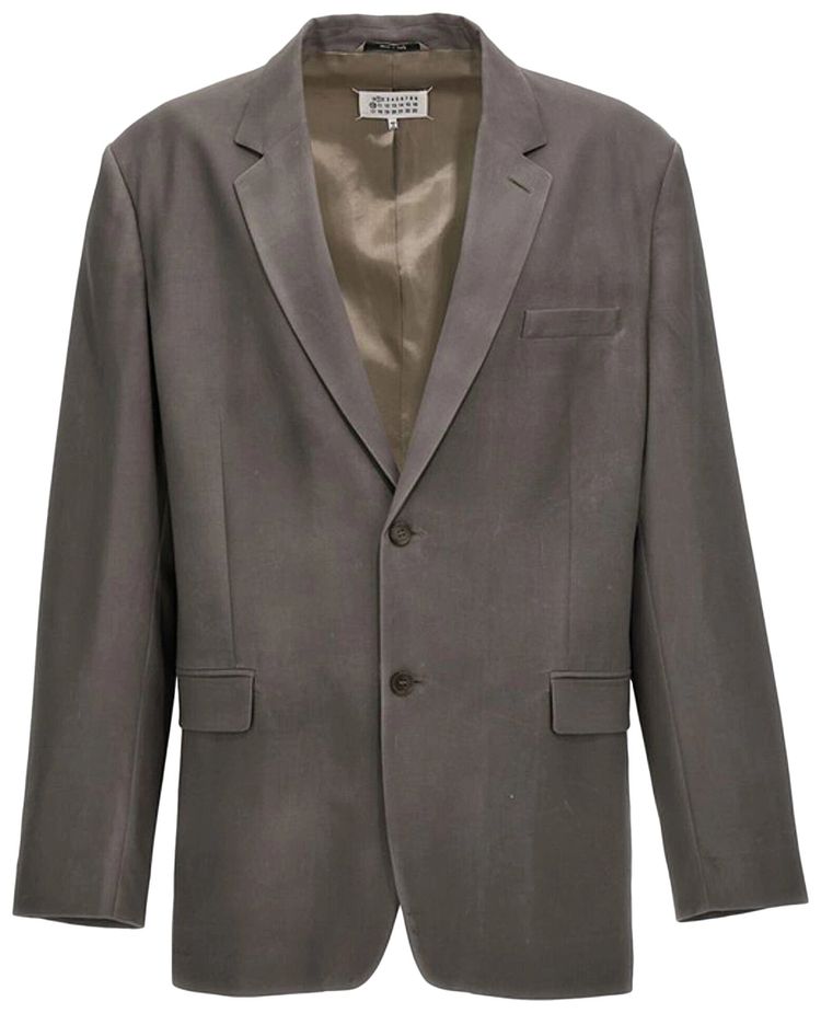 Maison Margiela Oversized Wool Blazer Jacket Grey