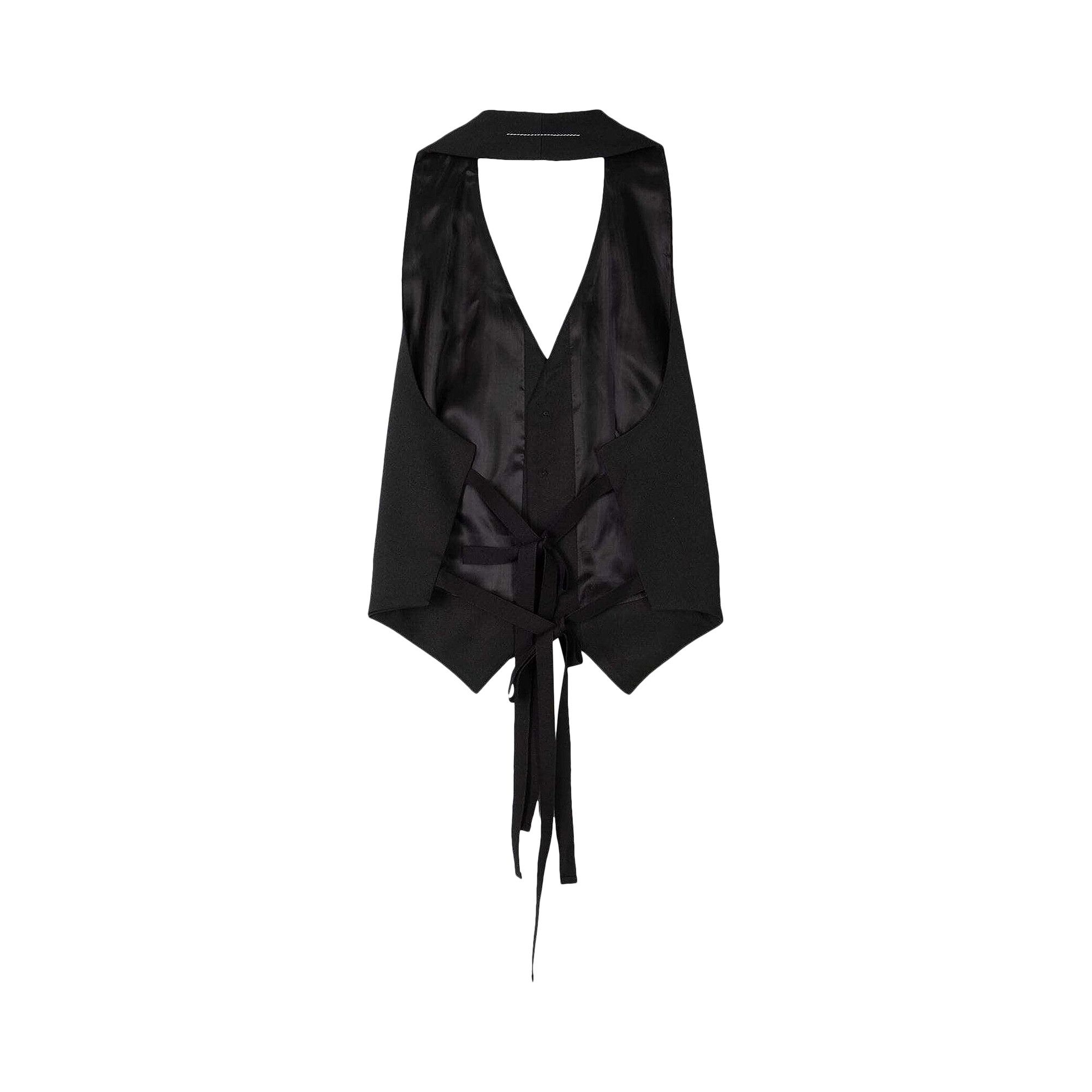 Buy MM6 Maison Margiela Tuxedo Halter Vest 'Black' - S52FB0083