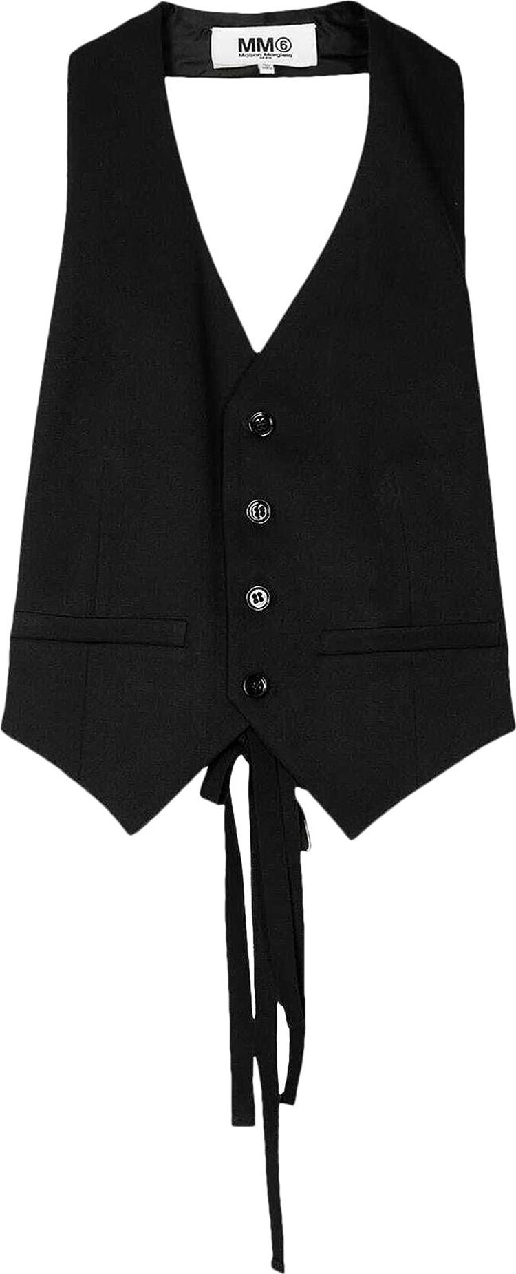 MM6 Maison Margiela Tuxedo Halter Vest 'Black'