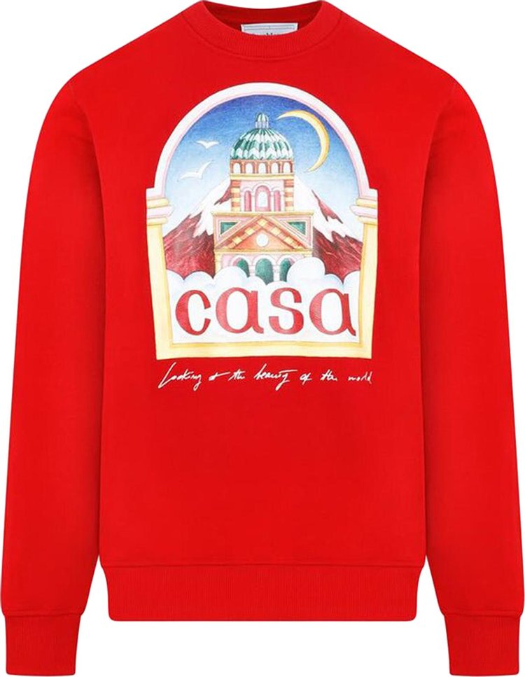 Casablanca Vue De LArche Printed Sweatshirt Red