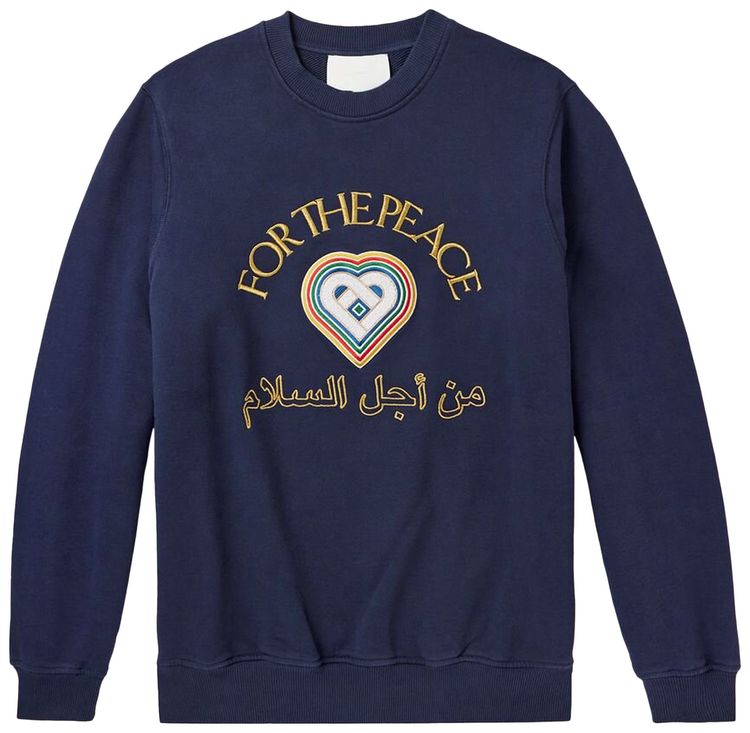 Casablanca For The Peace Embroidered Sweatshirt Navy