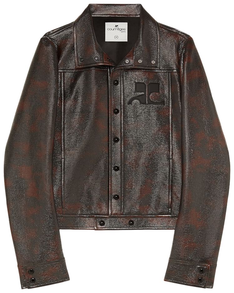 Courreges Iconic Vinyl Jacket HavanaTortoise