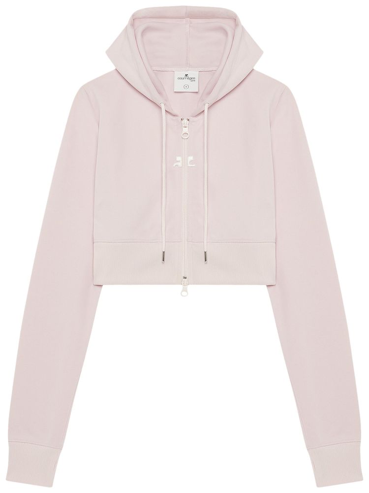 Courreges Tracksuit Interlock Cropped Jacket Powder Pink