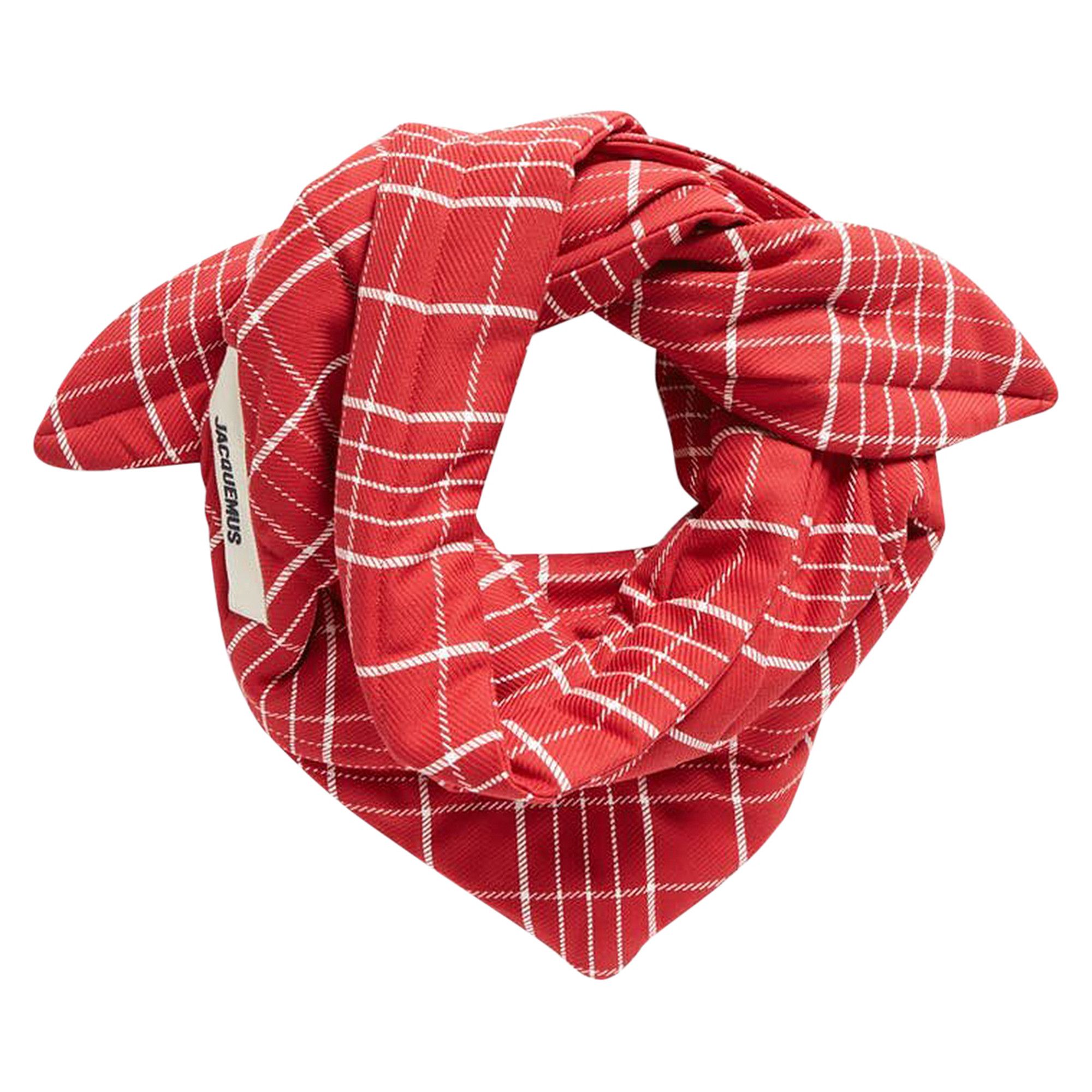 Buy Jacquemus Le Bandana Capullo 'Jacquard Check/Dark Red' - 23H236AC576  1083 4AT | GOAT