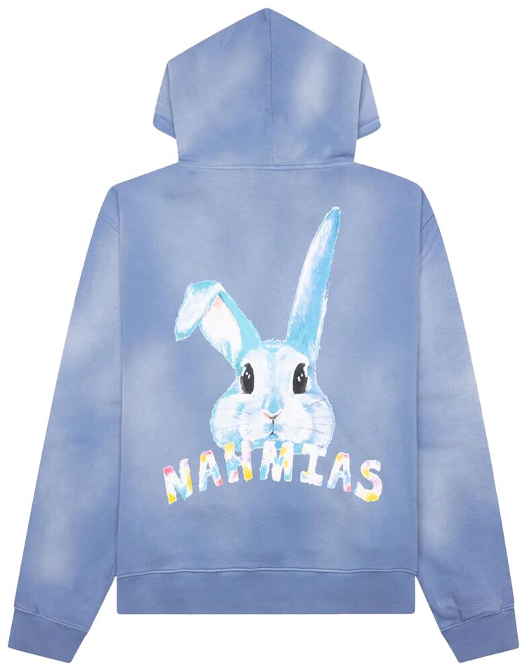 Nahmias Bunny Hoodie Dusty Blue Sunfade